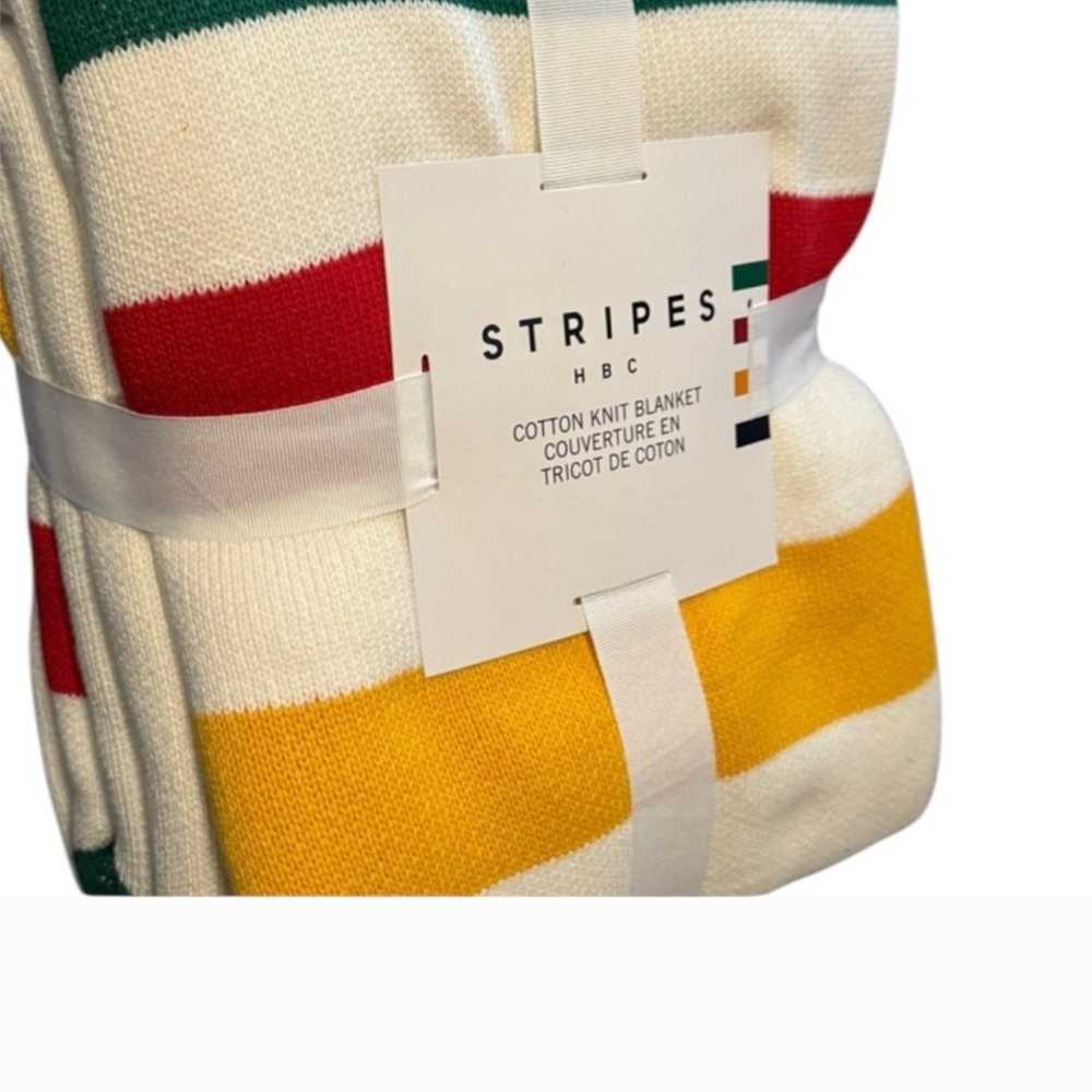 HBC Stripes Cotton Knit Blanket